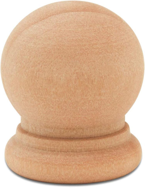 Wood Finials, 3/4 Inch Tall with 1/4 Inch Hole, Unfinished Wood Finials for 1/4 Inch Dowel Rods, Wood Dowel Caps for Crafts and DIY, Pack of 100 b...