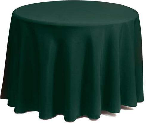 Gee Di Moda Round Tablecloth - 70 Inch Hunter Green Round Table Cloth for 24 to 48 Inch Round Tables - Heavy Duty Washable Fabric - for Buffet Tab...