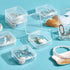 2 Pack Bead Organizers Box Clear Mini Plastic Bead Storage Containers Transparent 13 Pieces Storage Box with Lid...
