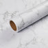 15.8"x118" White Marble Wallpaper, Self Adhesive Contact Paper for Countertop Kitchen Cabinets Bathroom and Furniture Refurbishment, Peel and Stic...