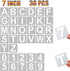 7 Inch Letter Stencils and Numbers, 36 Pcs Alphabet Art Craft Stencils, Reusable Plastic Art Craft Stencils for Wood, Wall, Fabric, Rock, Signage,...