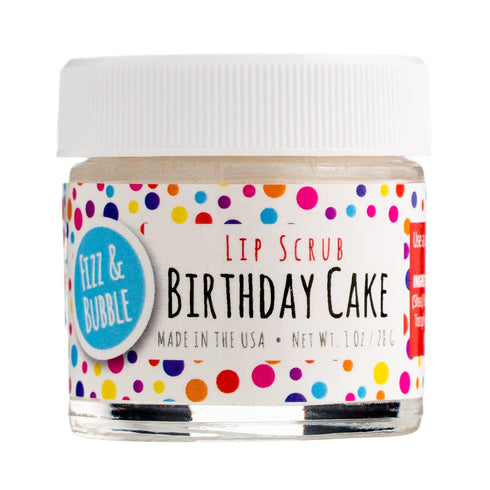 Fizz & Bubble Premium Lip Scrub for Exfoliating, Moisturizing, and Repairing your Lips (Birthday Cake)...