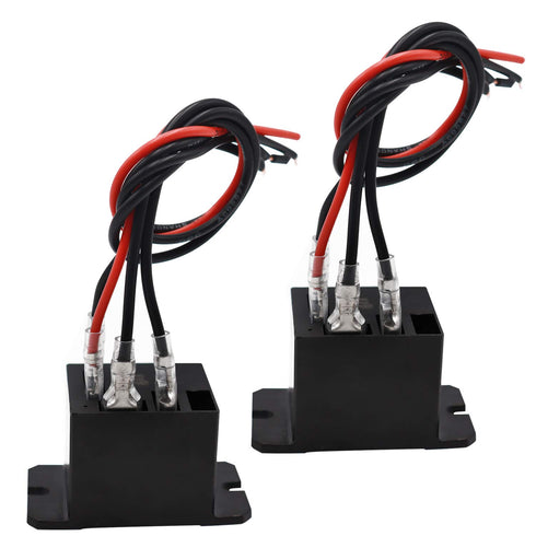 Tnisesm 2PCS Power Relay SPST(1 NO) DC12V Coil, 30A SPST 120 VAC with Flange Mounting and 8 Quick Connect Terminals Wires Mini Relay HF105F-4-DC12...