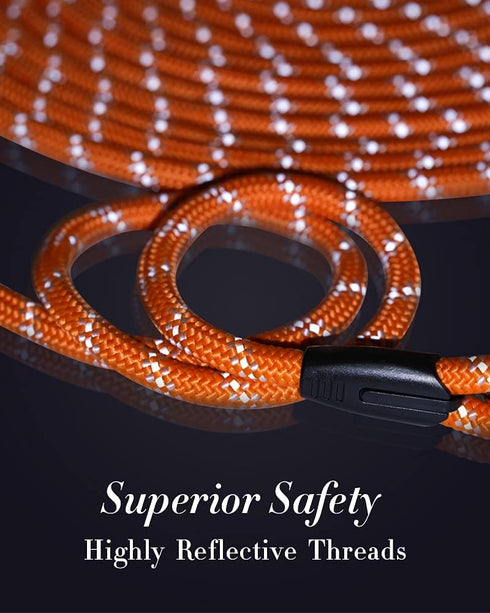 Long Dog Leash for Dog Training 10FT 16FT/30FT/50FT/100FT, Reflective Threads Rope Check Cord Dog Leash, Heavy Duty Dog Lead for Large Medium Smal...