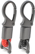 Car Key Fob Keychains Leather Holder Key Chain Sturdy Metal with D-Ring for Men and Women 2 Pack, 1 Pack Black & 1 Pack Red, 360 Degree Rotatable,...
