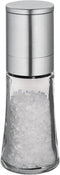 Cilio C613292 Bari Glass and Stainless Steel Spice & Salt Mill, 5.5", Silver...
