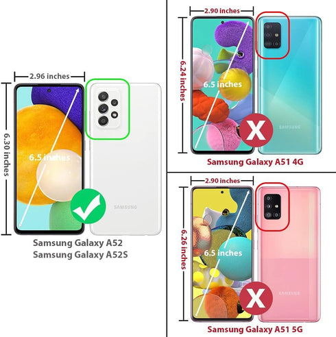 TJS Compatible with Samsung Galaxy A52 Case, Galaxy A52S Case, with Tempered Glass Screen Protector, Heavy Duty Rugged Shockproof Full Body Protec...