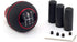 5 Speed Gear Stick Shifter Handle, Leather Covered Aluminum MT Car Shift Knob Fit Most Manual Transmissions, Red...