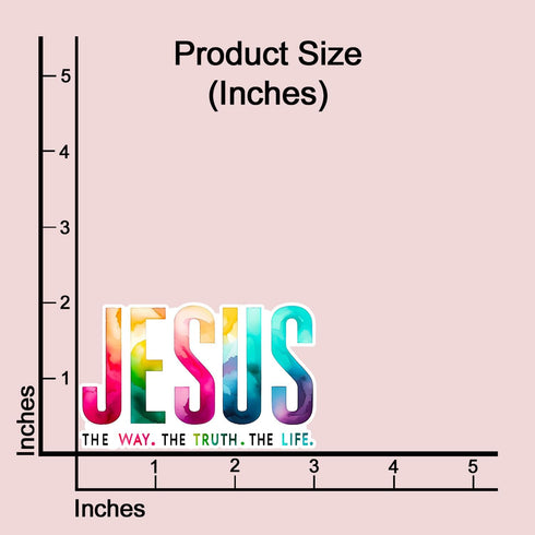 (3pcs) Jesus The Way The Truth The Life Sticker Christian Vinyl Decal Stickers for Water Bottle Laptops Phone Case Car Kindles Hard Hat - 3 x 2"...