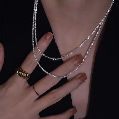 Layered Necklaces for Women Silver Plated Dainty Snake Twist Rope Delicate Layered Necklace Different Length Choker Necklaces Silver Jewelry for W...