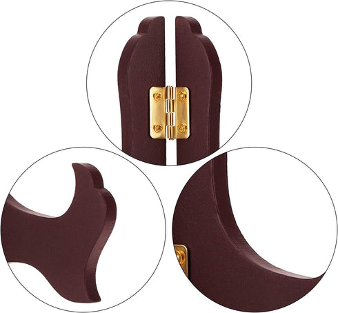 Tatuo 4 Packs Wooden Display Stand Plate Holder Easels (4 Inch, Red)...