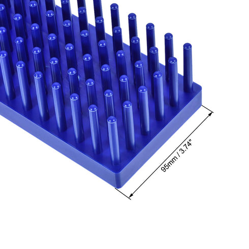 uxcell Polypropylene Test Tube Stand Holder Rack 66 Wells for 10-15mm Tubes Blue...