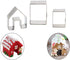 SIENON Gingerbread House Cookie Cutter Set 3pcs, 3D Stainless Steel Mini Christmas House Cookie Cutter Kit, Ginger bread Biscuit Cookie Mold Mug T...
