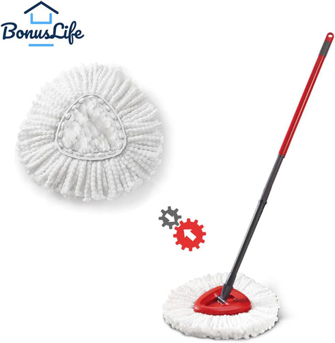 BonusLife 3-Pack Mop Head for O-Ceda EasyWrin Spin Mop Refill 1-Tank System Only Easy Cleaning Microfiber Replacement...