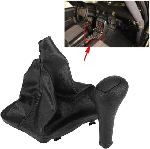 Akozon Mercedes w123 Shift,4 Speed Gear Stick Shift Knob + Gaiter Boot Cover for Mercedes Benz W123 W140 W202...