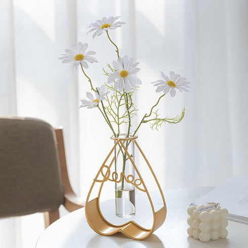 Gold Plastic and Metal Propagation Station with Hydroponic Bottle...