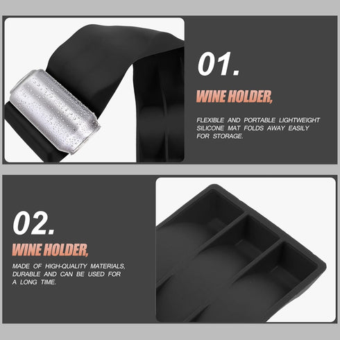 Luxshiny European Style Wine Racks Countertop Wine Bottle Display Mat Wine Holders Storage Organizer Can Easy Stacker Storage Rack for Kitchen Cou...