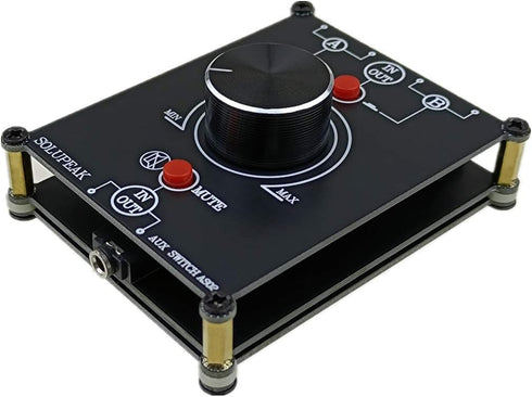 2 in 1 out 3.5mm Stereo audio switch box, Audio source signal selector, 2 way speaker switcher...