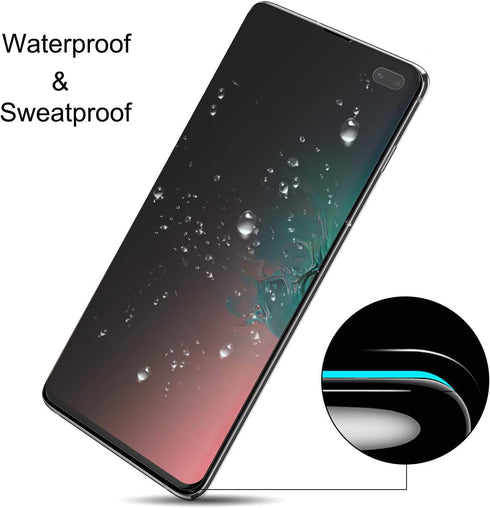 Galaxy S10 Plus Privacy Screen Protector, 2-Way Anti Spy Case Friendly Fingerprint Available Soft Film, Anti-Scratch Touch Precise Full Adhesive N...