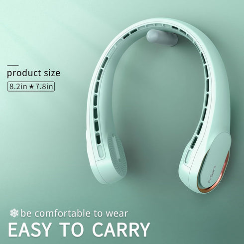 FrSara Neck Fan,Personal Fans for Your Neck, Adjustable, 360° Cooling, Super Quiet, No Blade Fan Design, No Hair Twisting, Even Air Volume On Both...
