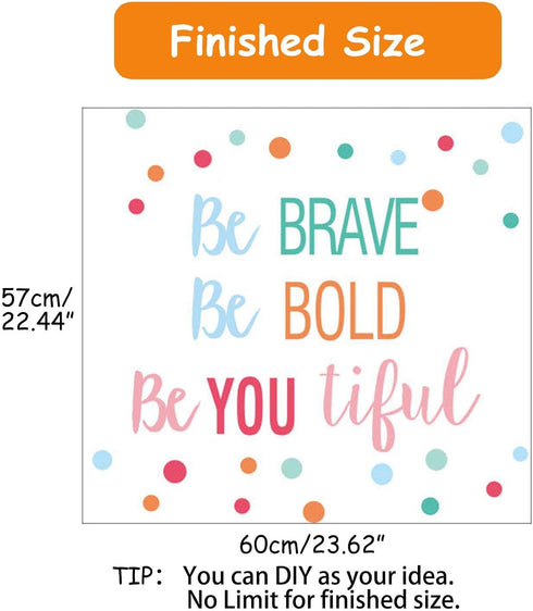 Inspirational Wall Decor Quotes for Boy Girl Room –Be Brave Be Bold Be You Tiful – Decor for Living Room Bedroom Classroom Playroom Nursery Girls ...
