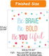 Inspirational Wall Decor Quotes for Boy Girl Room –Be Brave Be Bold Be You Tiful – Decor for Living Room Bedroom Classroom Playroom Nursery Girls ...