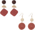 2pcs Polymer Clay Rattan Flower Stud Earring for Women Handmade Woven Statement Boho Lightweight Wicker Straw Drop Dangle Earrings Jewelry Gifts...
