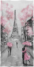 Naanle Beautiful Street View of Paris Eiffel Tower Painting Print Soft Guest Hand Towels Multipurpose for Bathroom, Hotel, Gym and Spa (16" x 30",...