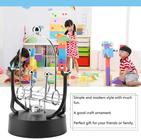 ZJchao Electronic Shake Wiggle Device Perpetual Motion Model Desk Toy Swinging Kinetic Art Craft Decoration Steel Swings Sculpture Balance Stainle...