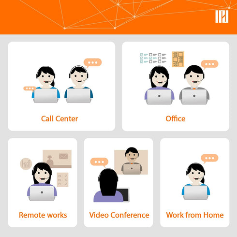 IPD IPH-255 Phone Headset with Noise cancelling Microphone for Office and Call center -Compatible with Cisco landline phones -7800/7900/8800/6945 ...
