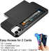 Vofolen Case for iPhone 11 Case Wallet Credit Card Holder ID Slot Sliding Door Hidden Pocket Anti-Scratch Dual Layer Hybrid Bumper Armor Protectiv...