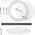 Facmogu 2PCS 6.5in Ceiling Speaker Grille Covers, White Round Commercial Ceiling Speaker Grill for 6.5 Inch Speaker, Speaker Decorative Ring DIY S...