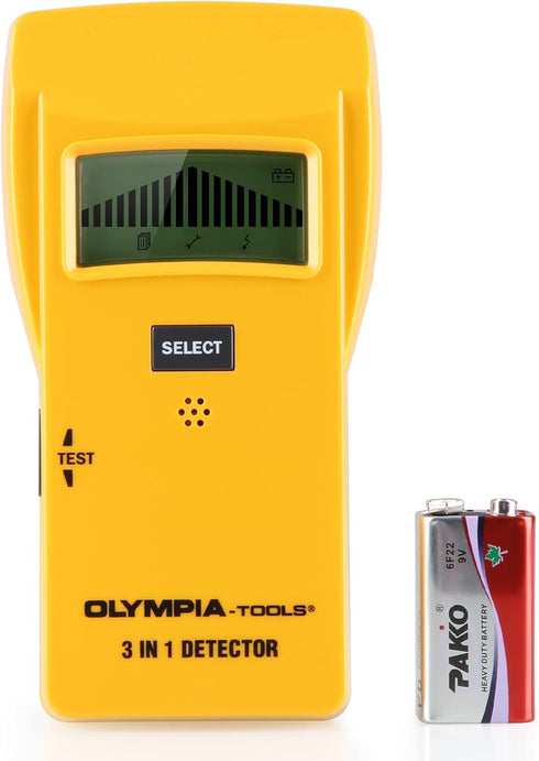 Olympia Tools 3 in 1 Stud Finder Wall Scanner, 88-237-0115, Yellow...