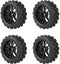 4PCS Replacement Tires for RC 1:10 Car, Racing Off Road Vehicle Tires Rubber Tyre Wheel Rim(Black)...