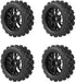 4PCS Replacement Tires for RC 1:10 Car, Racing Off Road Vehicle Tires Rubber Tyre Wheel Rim(Black)...