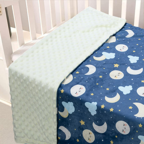 Baby Blankets for Unisex Boys Girls, Super Soft Nursery Minky Blankets, 30 x 40 inch Outer Space Printed Bed Throws Newborn (Night Sky)...