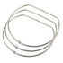 3PCS 8 Inch Storage and Organisation Ring Silver D Tape Storage Ring Organiser for Warehouse Management and DIY Project and Decoration...
