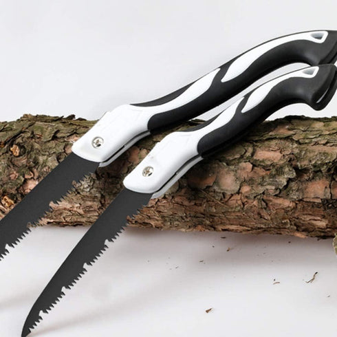 Folding Pruning Hand Saw 10 Inch Blades with SK5 Steel Blade for Tree Trimming, Camping, Gardening, Hunting, Cutting Wood, PVC, Bone with Ergonomi...