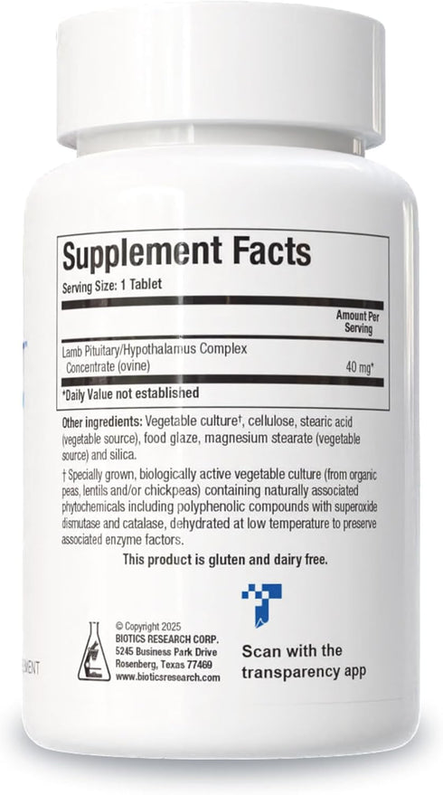 Biotics Research Cytozyme PT HPT Lamb Pituitary/Hypothalamus Complex, Supports Function of The Pituitary Gland and Hypothalamus, Adrenal Health, B...
