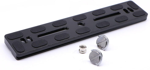 PU-200 200mm Universal Lengthened Quick Release Plate Slide Rail with D-Ring Screw for Tripod Ball Head DSLR Camera, Arca-Swiss Compatible...