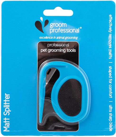 GROOM PROFESSIONAL Matt Splitter with Steel Blade - Dematting Tool for Dogs - Effective Dematting for Grooming - Cuts Through Matts & Tangles with...