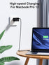 65W USB C Charger Block, GaN III 3-Port Wall Charger Foldable Laptop Power Adapter PD Fast Charging Station - with a 6ft C to C Cable and a 6ft US...