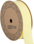 NOYI TRAXD Gingham Ribbon 25 Yard Each Roll 100% Polyester Woven Edge (1-Inch, Yellow)...