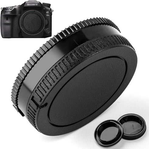 Camera Body Cap and Lens Rear Cap Cover Replacement for Sony Alpha A-Mount/Minolta AF Mount Lens,2 Packs...