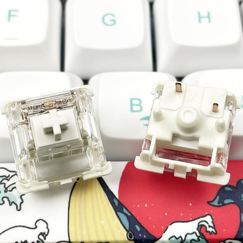 DRAOZA Gateron G White Pro 3.0 Switches,5-Pin Pre Lubed RGB SMD Linear Switches for MX Gaming Mechanical Keyboard (G Pro 3.0,White,72PCS)...