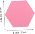 STOBOK 12 Pcs Felt Backdrop Wall Sticker Black Decor Cork Hexagon Felt Bulletin Board Tiles Self Adhesive Felt Board Pink Decor White Felt Hexagon...