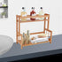 Ufine 2 Tier Bamboo Spice Rack Organizer Kitchen Countertop Storage Shelf Free Standing Holder Under Cabinet Bathroom for Various Bottles, Jars, S...