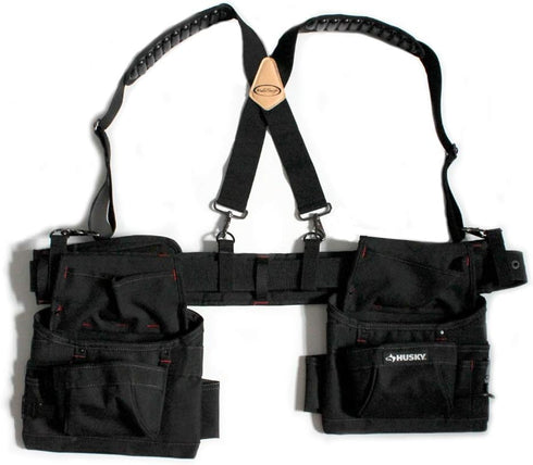 MELOTOUGH Tool Belt Suspenders Work Belt Suspenders Flexible Adjustable Straps with Moveable Padded Shoulders with 4 Loop Attachments...