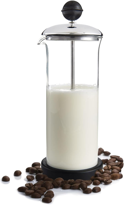 Fino Milk Frother, Tempered Glass, Non-Skid Base, 16-Ounce Capacity...