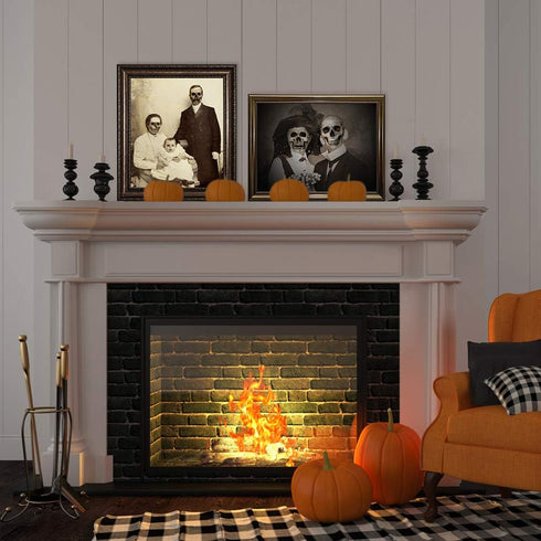 Halloween Decorations, 12 Pieces Laminated Halloween Gothic Decor Poster Frames Durable Haunted House Creepy Portraits Pictures Spooky Home Decor...